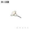 IMPLANT GRADE TITANIUM THREADLESS PUSH IN MARQUISE AND ROUND OPAL PAIR TOP PART